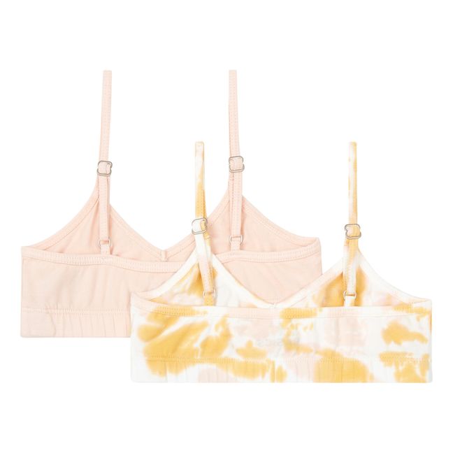 Organic Cotton Crop Tops - Set of 2 | Powder pink