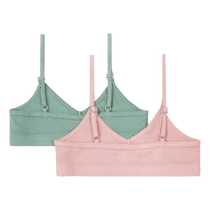 Organic Cotton Crop Tops - Set of 2 Dusty Pink- Product image n°1