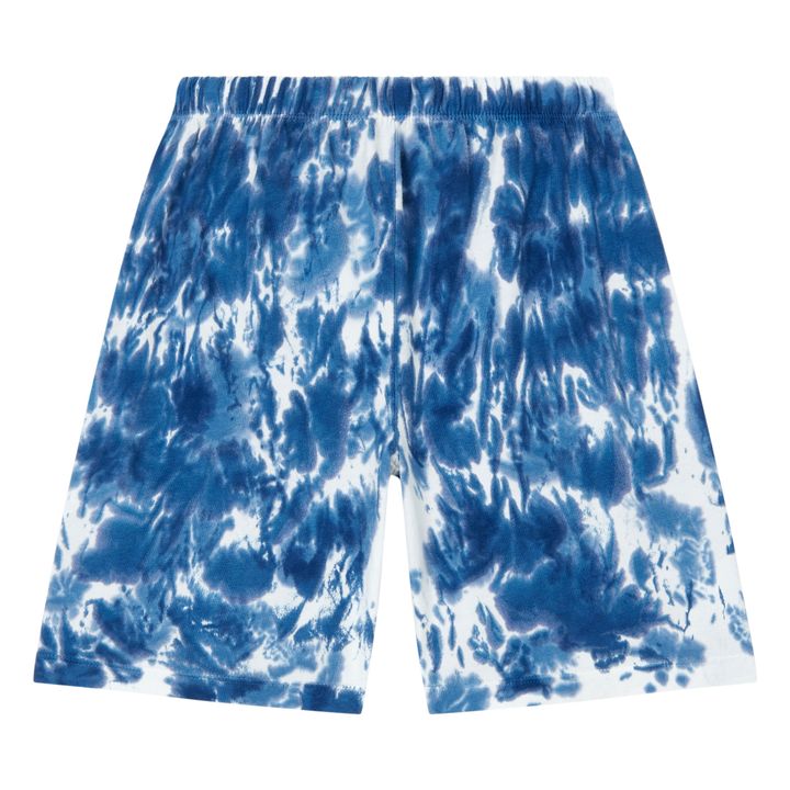 Organic Cotton Pyjama Shorts Navy blue - Off-white- Product image n°0
