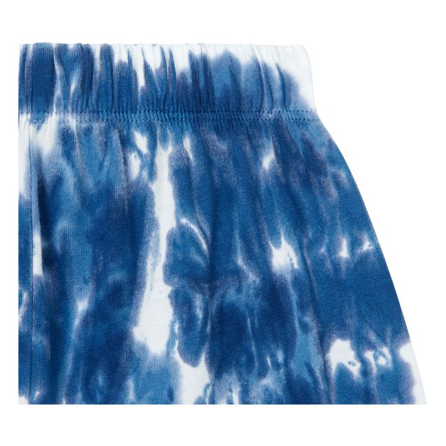 Organic Cotton Pyjama Shorts | Blu marino - Ecru