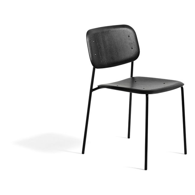Stuhl Soft edge aus Holz | Schwarz