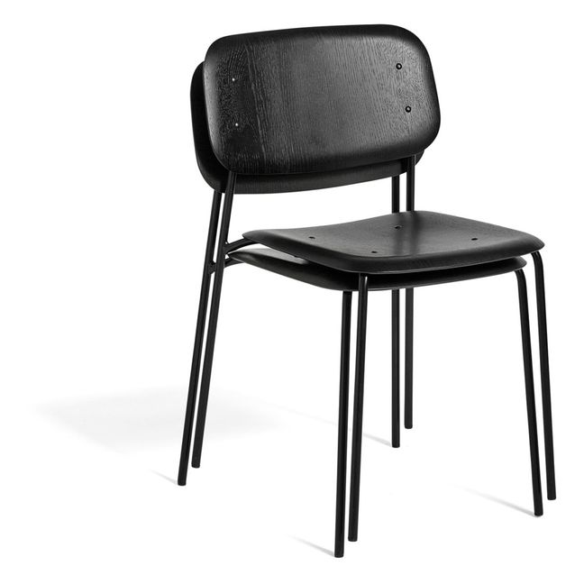 Stuhl Soft edge aus Holz | Schwarz