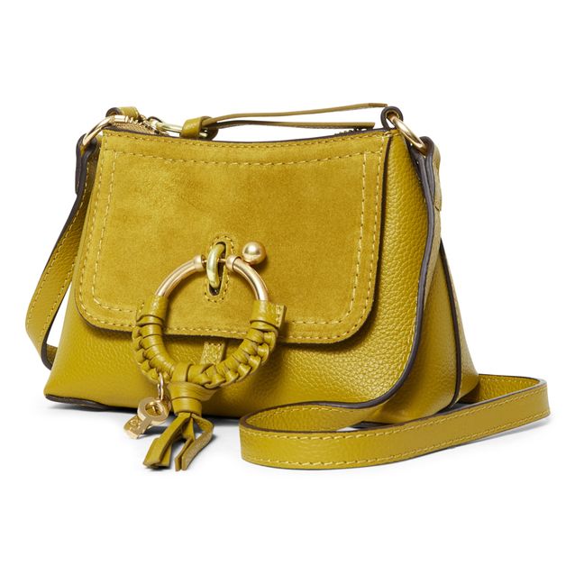 Joan Dual-Material Mini Bag Verde giallo