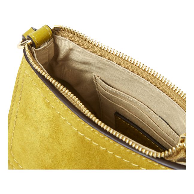 Joan Dual-Material Mini Bag Yellow green
