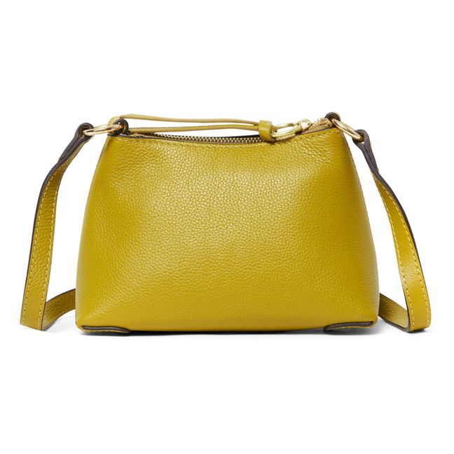 Joan Dual-Material Mini Bag Verde amarillo