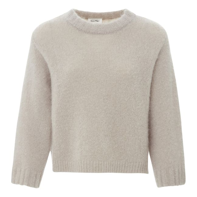 Pinobery Cropped Sleeve Mohair Jumper | Marron glacé