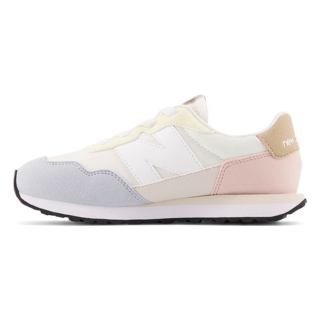 237 Patchwork Lace-Up Elastic Sneakers | Pink
