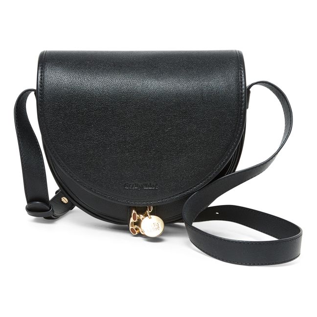 Mini bolso Mara con cadena de piel | Negro