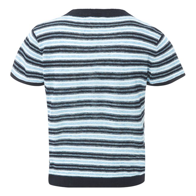 Camiseta de lino Nine Stripes | Negro