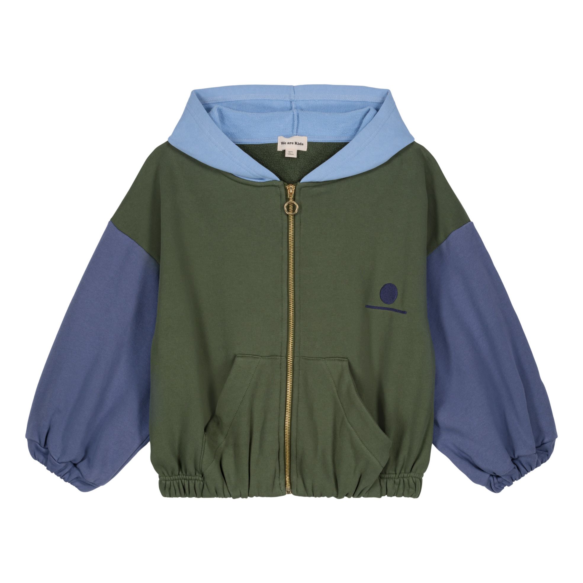 Hadrien Organic Cotton Fleece Jacket Khaki- Product image n°0