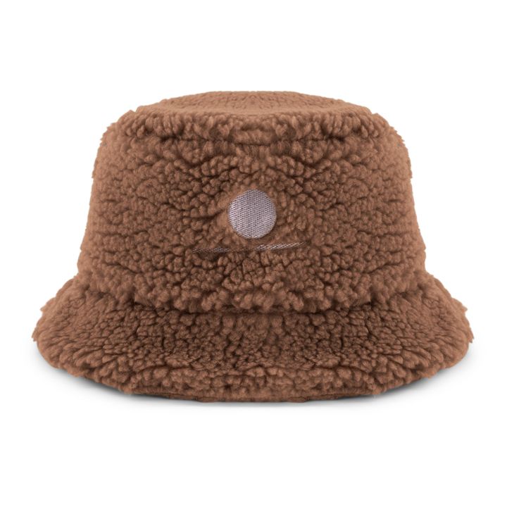 Junior Recycled Polyester Faux Fur Bucket Hat Brown- Product image n°0