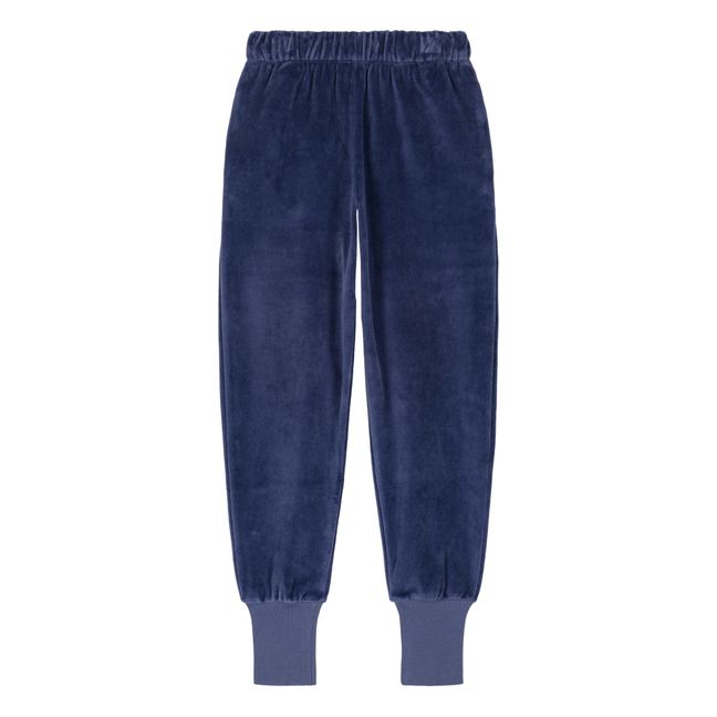 Charles Organic Cotton Velour Joggers | Blu