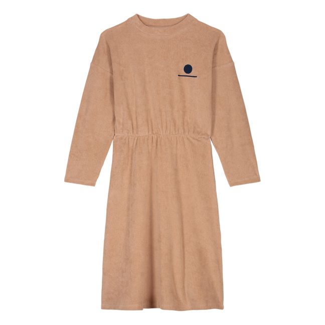Organic Cotton Terry Cloth Dress | Beige