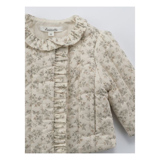 Dello Floral Quilted Jacket | Ecru