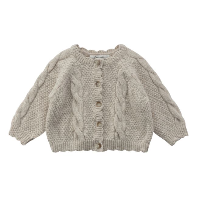 Benibla Merino Wool and Alpaca Cardigan | Beige