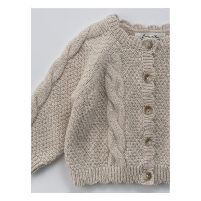 Benibla Merino Wool and Alpaca Cardigan | Beige