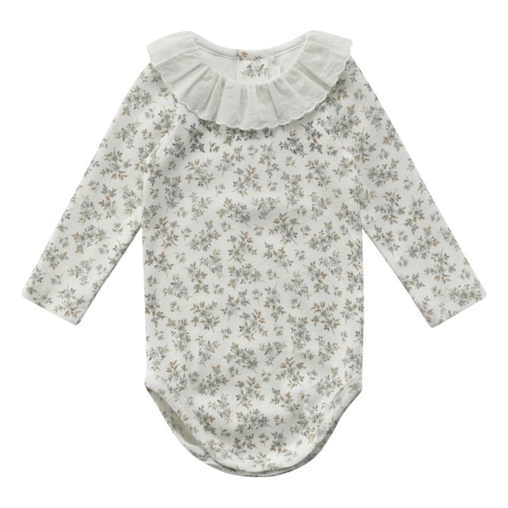 Dello Floral Baby Bodysuit | Ecru- Product image n°0