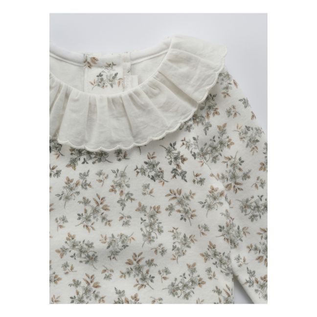 Dello Floral Baby Bodysuit | Ecru