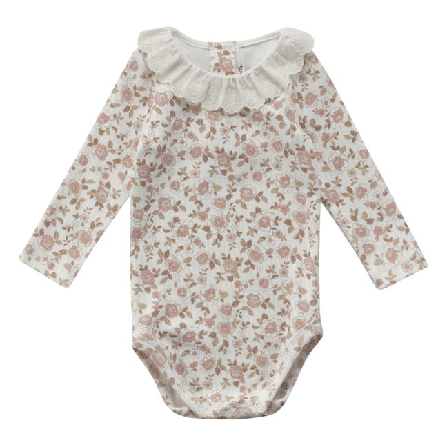 Protea Floral Baby Bodysuit | Ecru