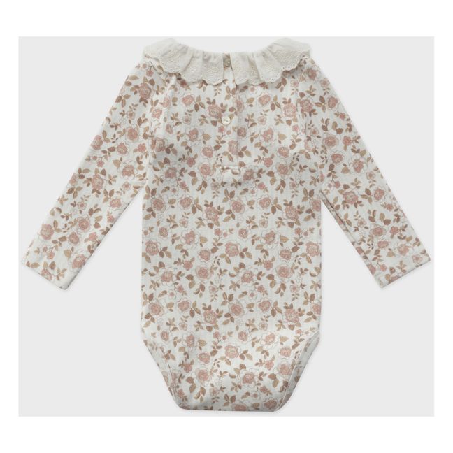 Protea Floral Baby Bodysuit | Ecru