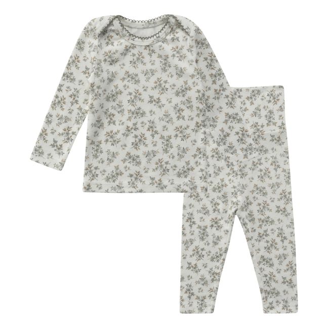 Dello Baby Floral Top and Leggings  | Ecru