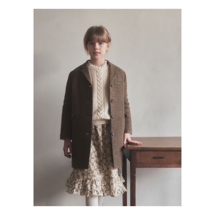 Macherien Floral Midi Skirt Beige- Imagen del producto n°2