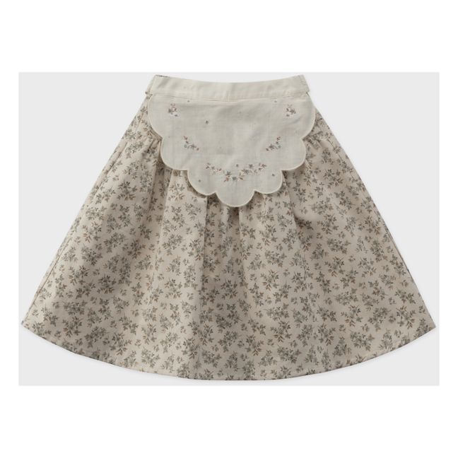 Dello Floral Midi Skirt | Ecru