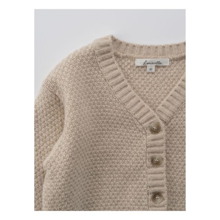 Bebello Tasmanian Wool and Cashmere Cardigan Beige- Imagen del producto n°7