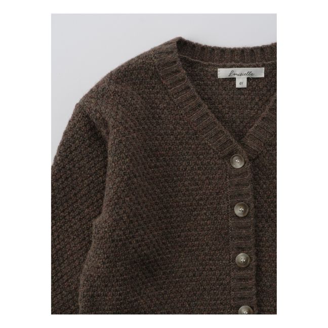 Bebello Tasmanian Wool and Cashmere Cardigan | Chocolate