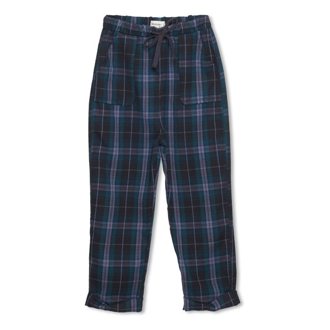 Checked Trousers | Blue