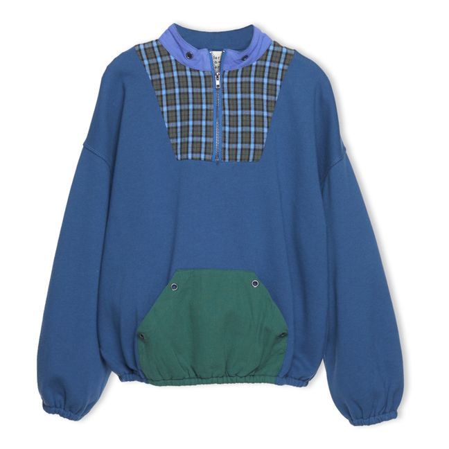 Colour Detail Sweatshirt | Blau
