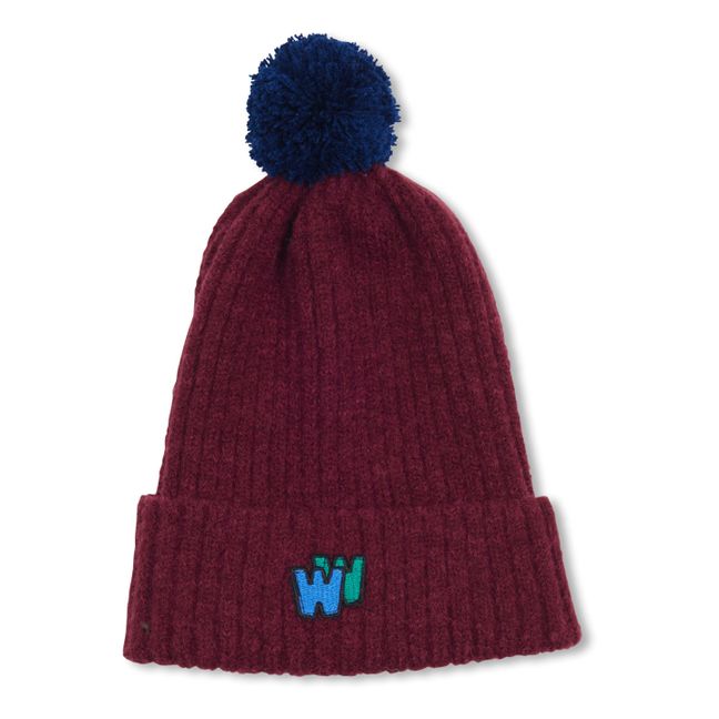 Pompom Beanie | Burgundy