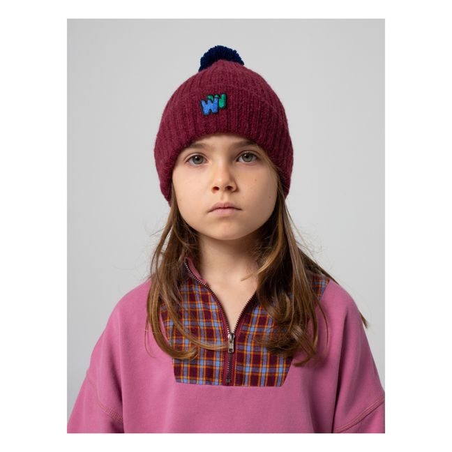Pompom Beanie | Burgundy