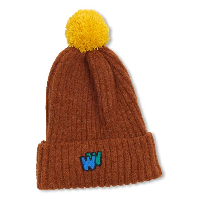Gorro con pompón | Marrón