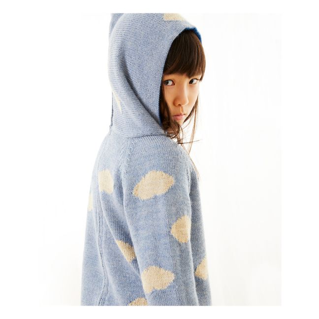 Reversible Baby Alpaca Wool Hoodie | Azul