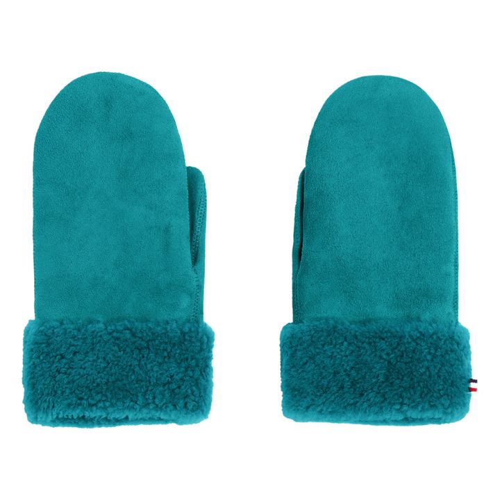 Merino Wool Sheepskin Mittens  - Adult Collection - Forest Green- Product image n°0