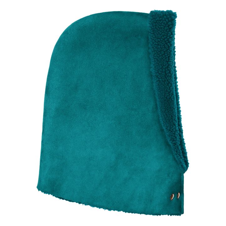 Merino Wool Shearling Hood - Adult Collection - Verde foresta- Immagine del prodotto n°0