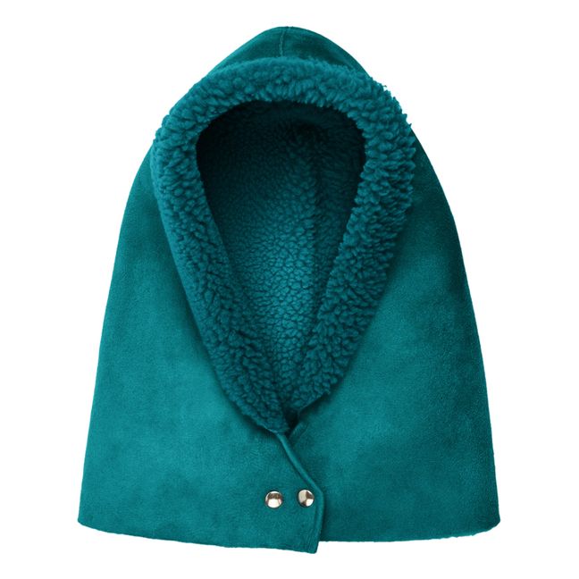 Merino Wool Shearling Hood - Adult Collection - Verde foresta