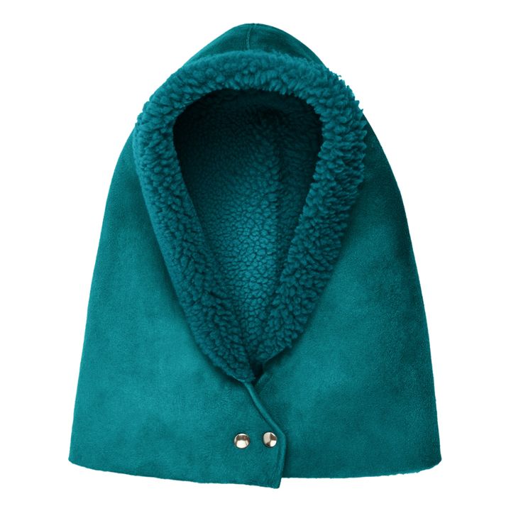 Merino Wool Shearling Hood - Adult Collection - Verde foresta- Immagine del prodotto n°1