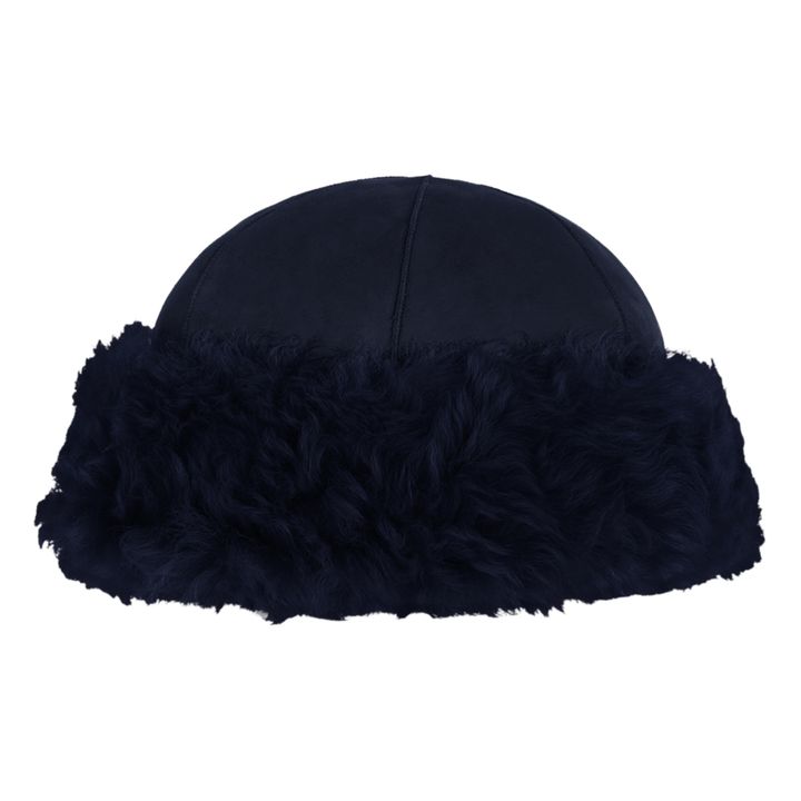 Béarn Shearling Beanie - Adult Collection  | Navy blue- Product image n°0