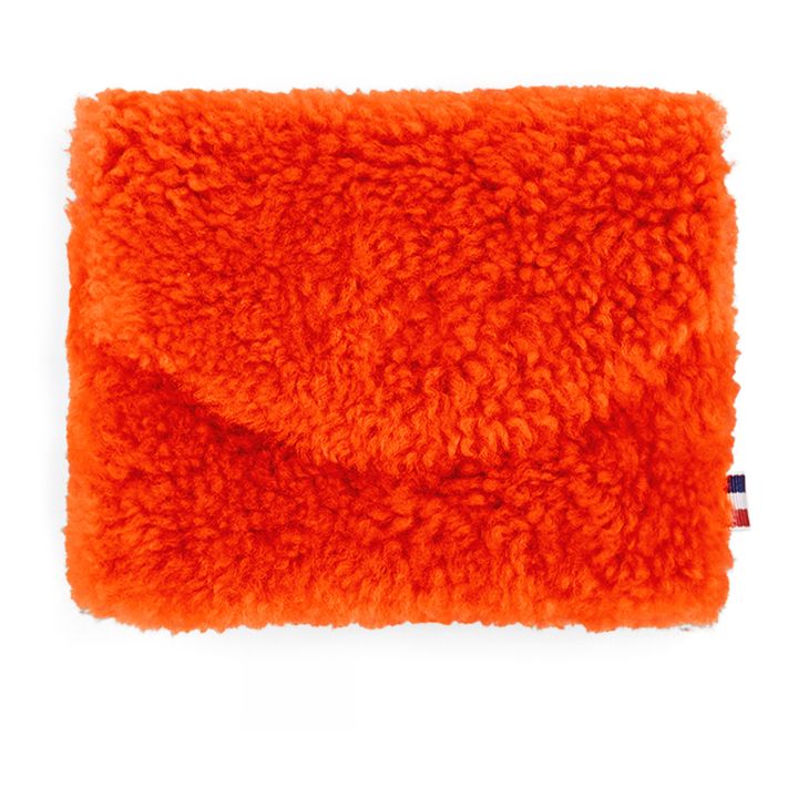 Merino Wool Shearling Wallet - Adult Collection - Orange- Product image n°0