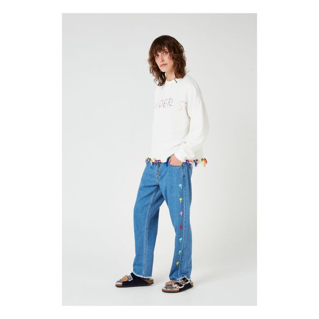 Silver Lake Embroidered Jeans Blau