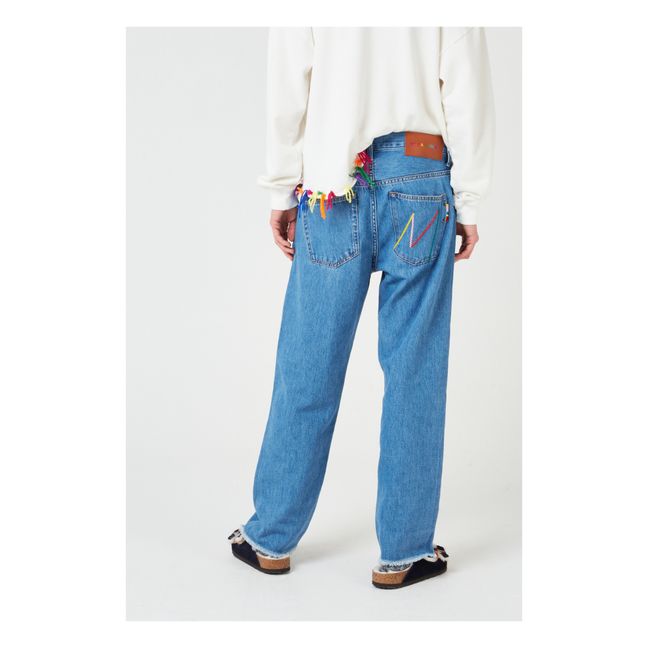 Silver Lake Embroidered Jeans Blue