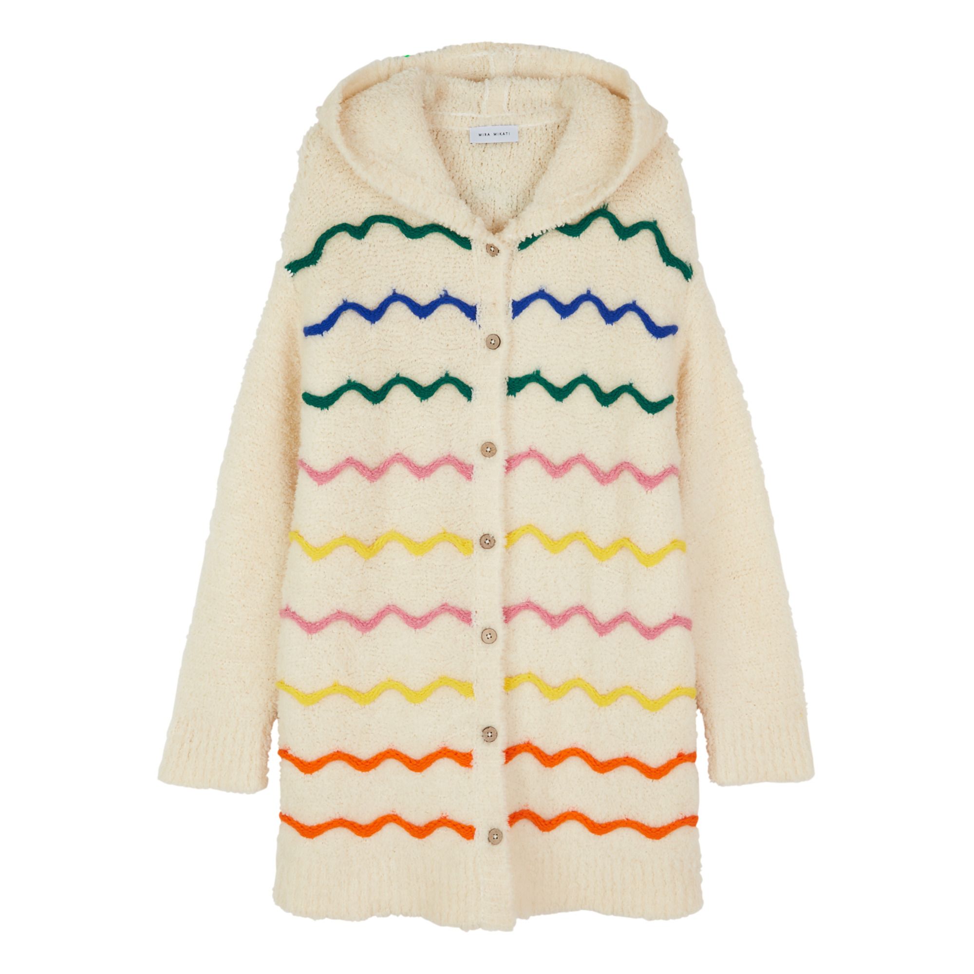 Mira Mikati - Beirut Zig Zag Wool Coat - Ecru | Smallable