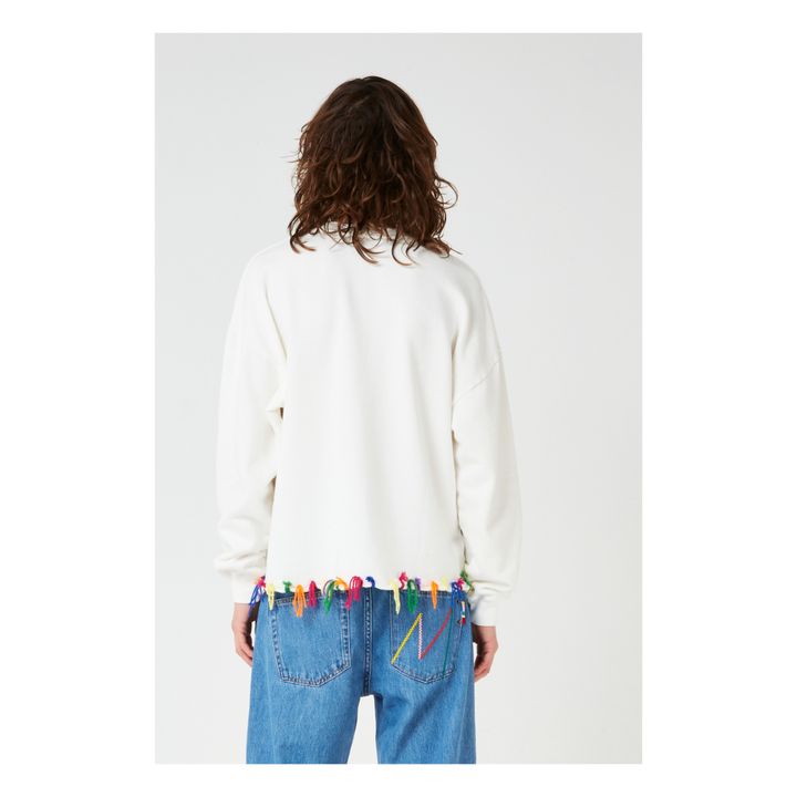 Sydney Embroidered Sweatshirt | White- Product image n°3