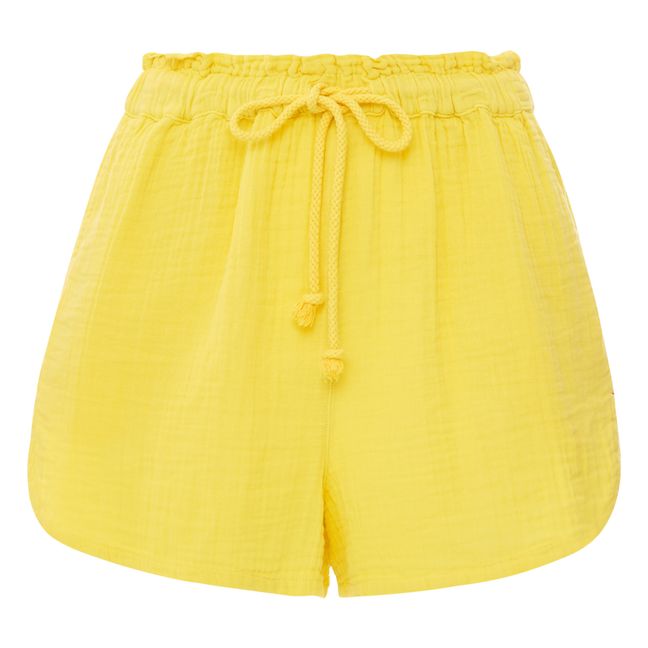 Pantalones cortos Starla Gasa de algodón | Amarillo