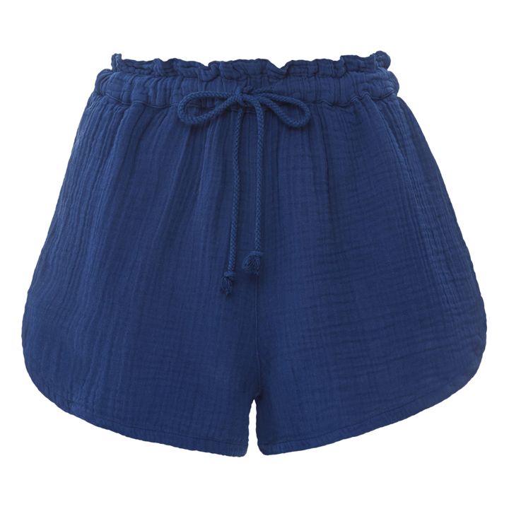 Shorts Starla aus Baumwollgaze | Navy- Produktbild Nr. 0