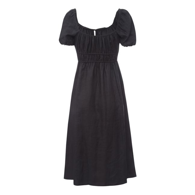 Vestito Midi Terina, in lino Oeko-Tex | Nero