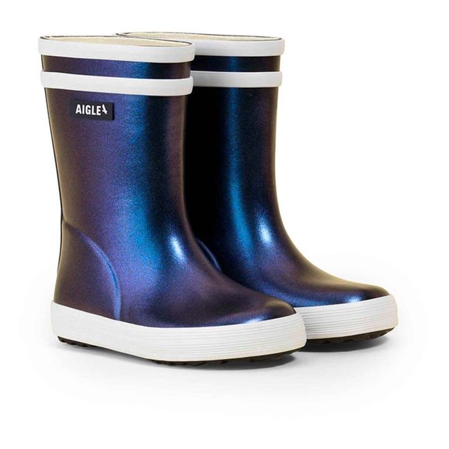 Flac Iridescent Baby Rain Boots | Midnight blue
