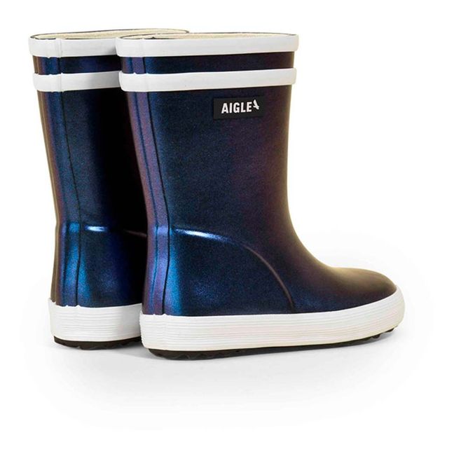 Flac Iridescent Baby Rain Boots | Blu notte